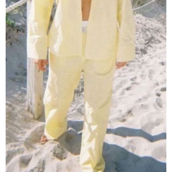 Parke Yellow & White Double Boxer Poplin Pants SZ XL - Picture 1 of 12